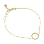 Bracciale cerchio della vita in oro giallo e zirconi - Foto 1