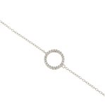 Bracciale cerchio della vita in oro bianco e zirconi - Foto 2