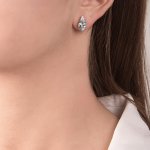 Orecchini con acquamarina e brillanti - Foto 2