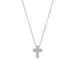 Girocollo con croce pavè 0,14 ct - Foto 1