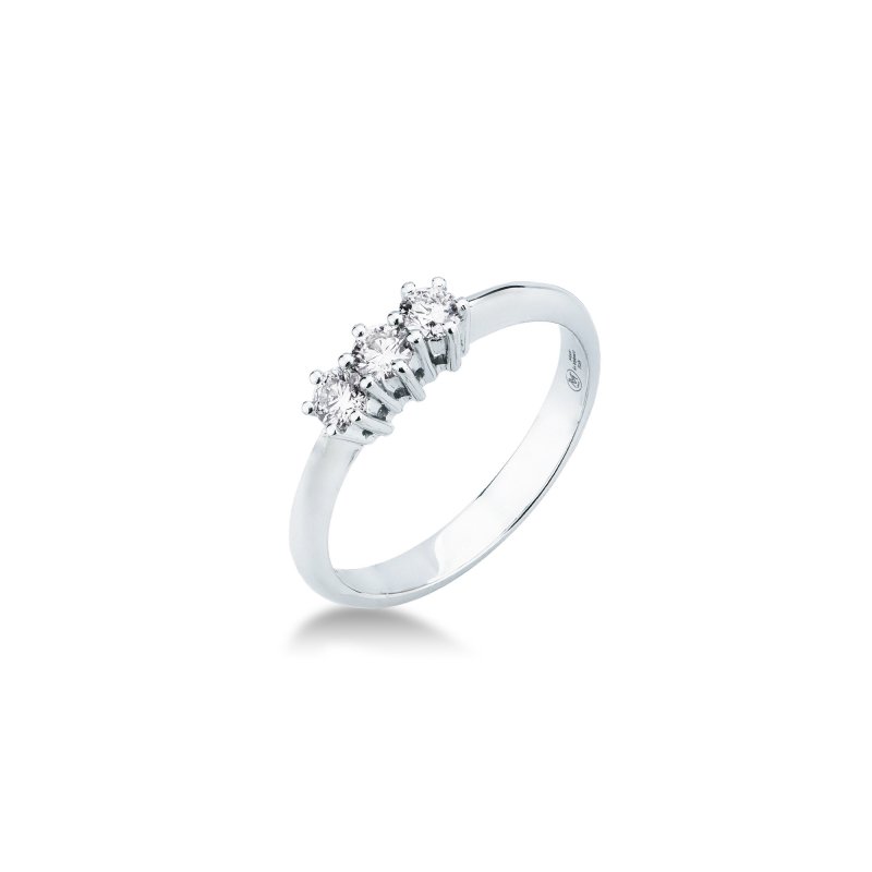 Anello trilogy 6 punte 0,32 ct