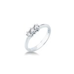 Anello trilogy 6 punte 0,32 ct - Foto 1