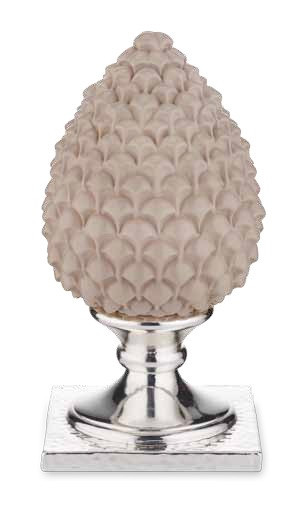 Pigna tortora base argento 9 cm