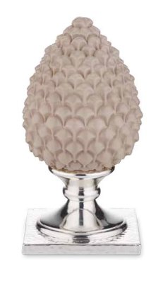 Pigna tortora base argento 9 cm