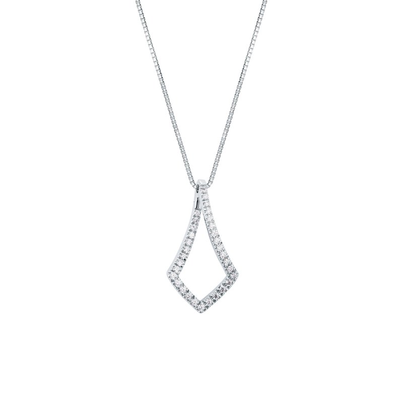 Girocollo prisma con brillanti 0,24 ct
