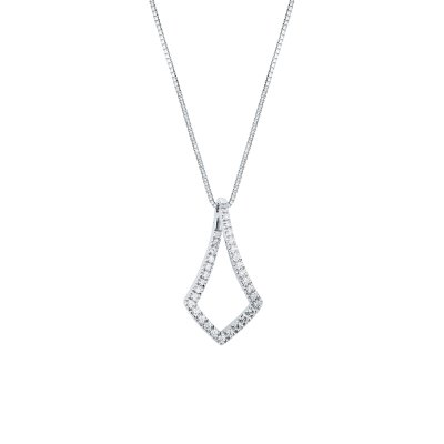 Girocollo prisma con brillanti 0,24 ct