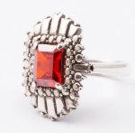 Anello etoile zircone rosso - Foto 1